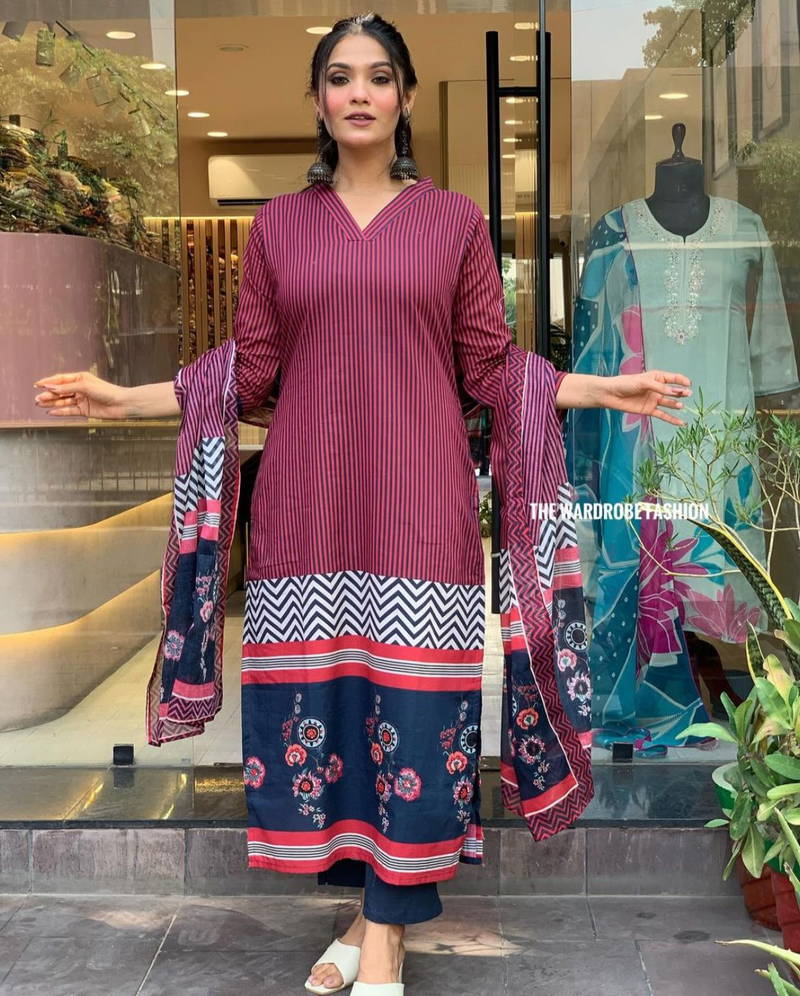 Fvd Pure Muslin Digital Printed Kurti With Bottom Dupatta Wholesale Shop In Surat
